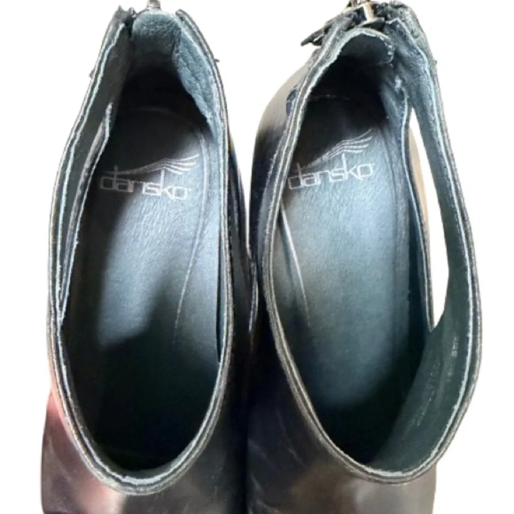 Dansko Women's Bonita Ankle Boots Black Leather Size 41/11-11.5 US Minimal Wear! - Picture 6 of 10